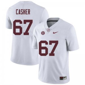 NCAA Men's Alabama Crimson Tide #67 Josh Casher Stitched College Nike Authentic White Football Jersey FZ17V52JB